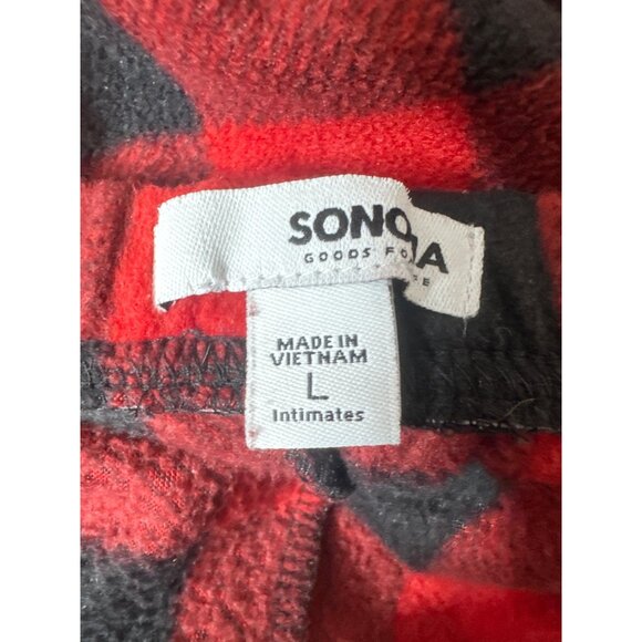 Sonoma Goods For Life Red & Black Buffalo Plaid Pajama Pants Womens Size L - Picture 4 of 7